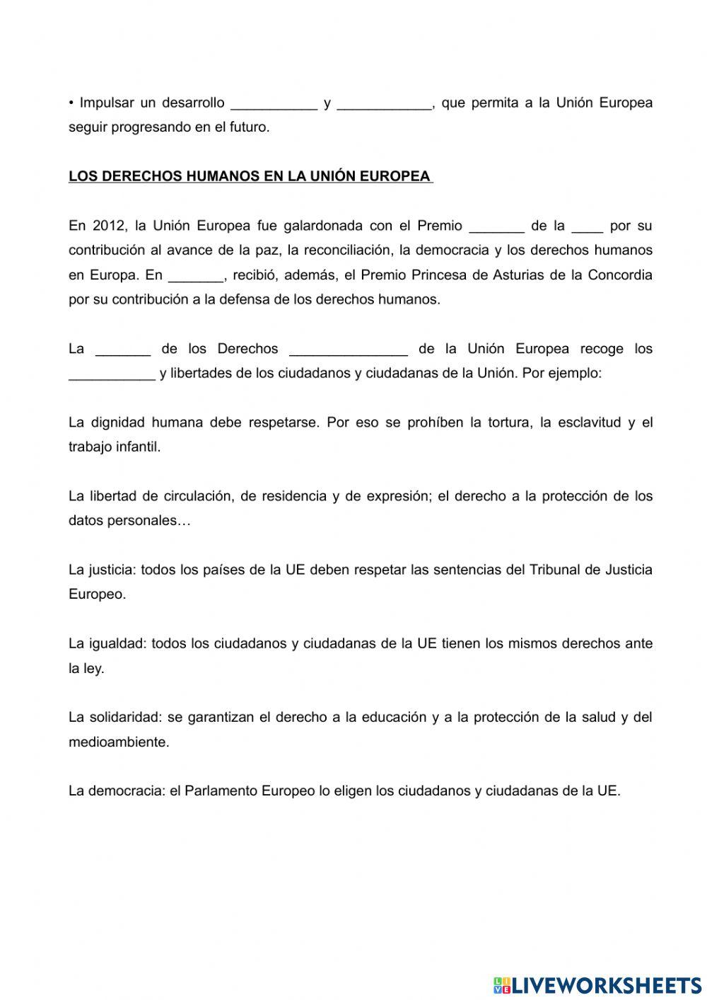 La UE, logros y retos.