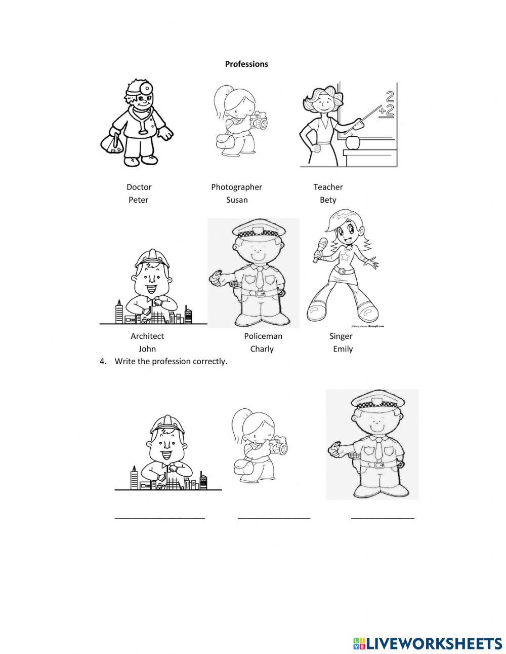 Subjects Pronouns, Verb to be, professions