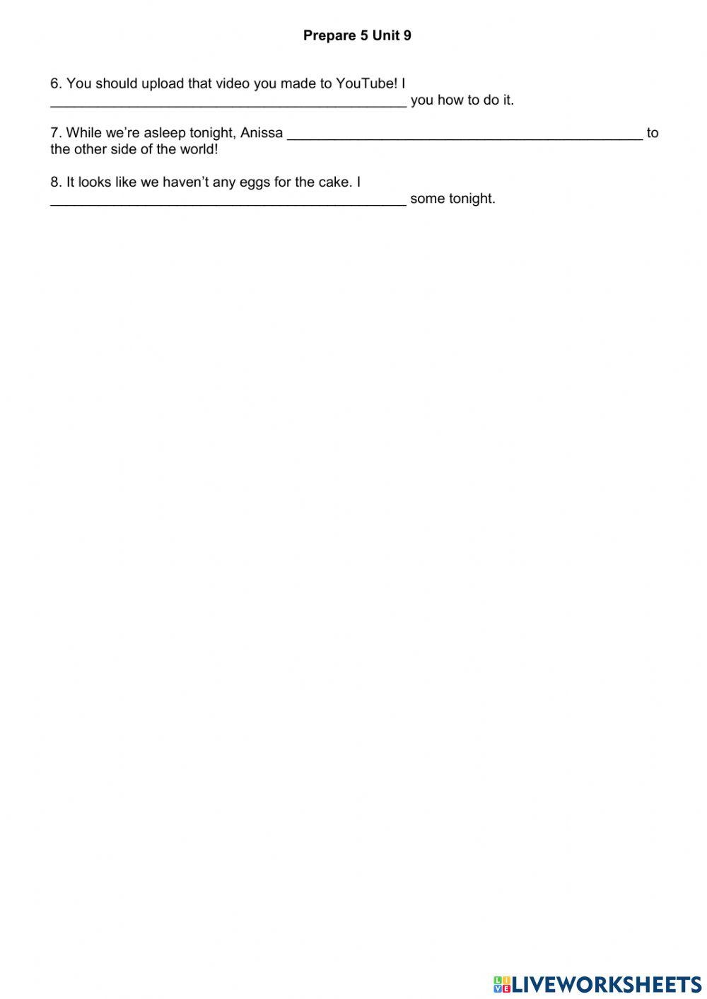 Prepare 5 Unit 9