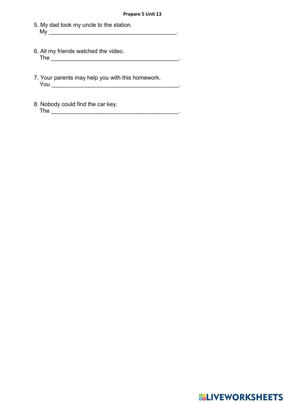 Prepare 5 Unit 13