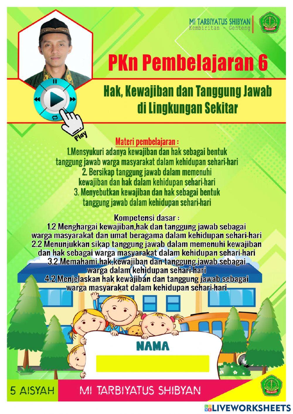 PKn Pembelajaran6 Daring Kls5