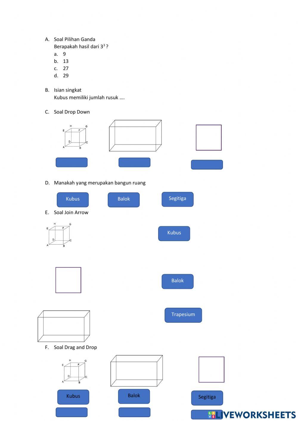 LKPD Kelas 5 Kubus & Balok