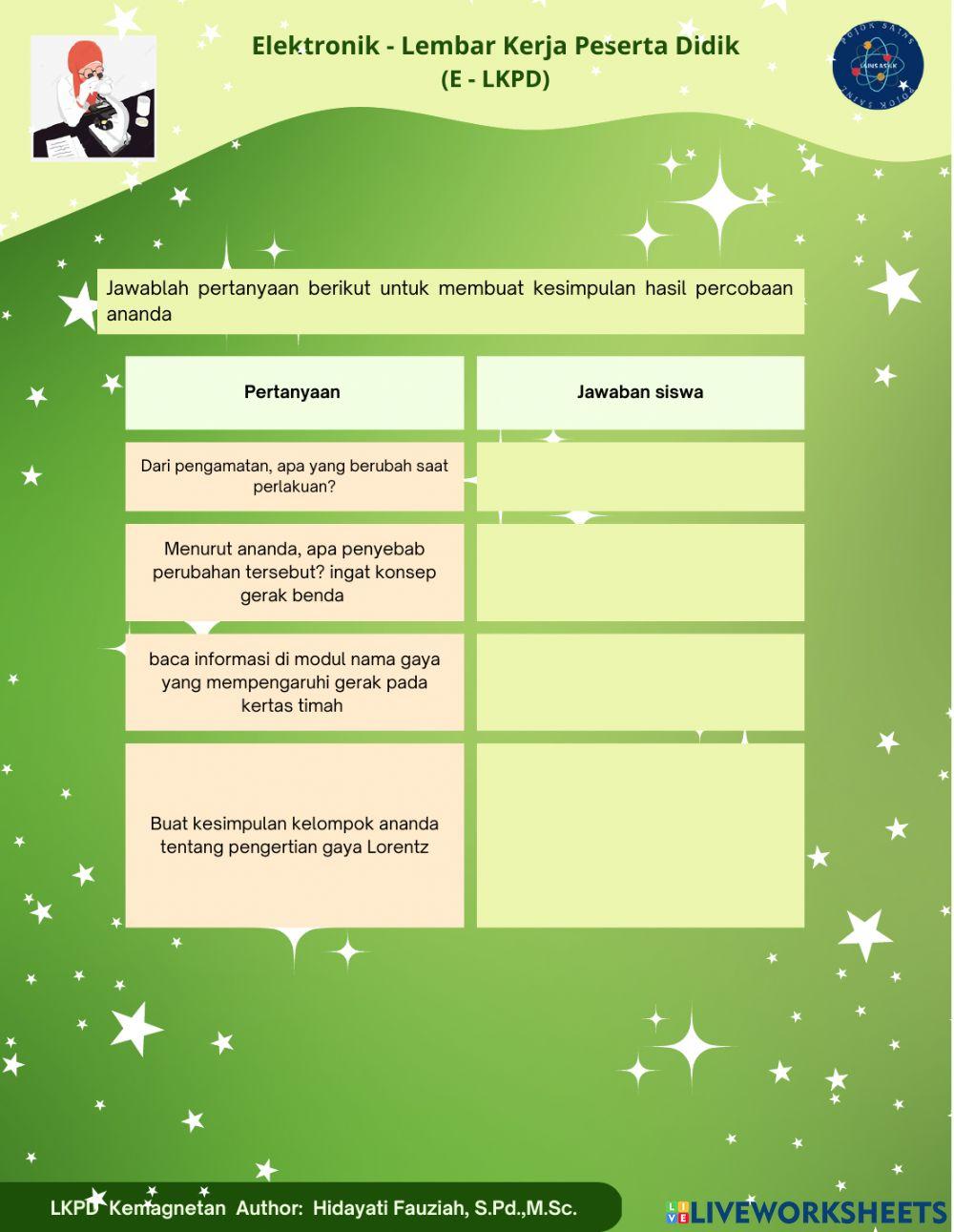 LKPD Gaya Lorentz