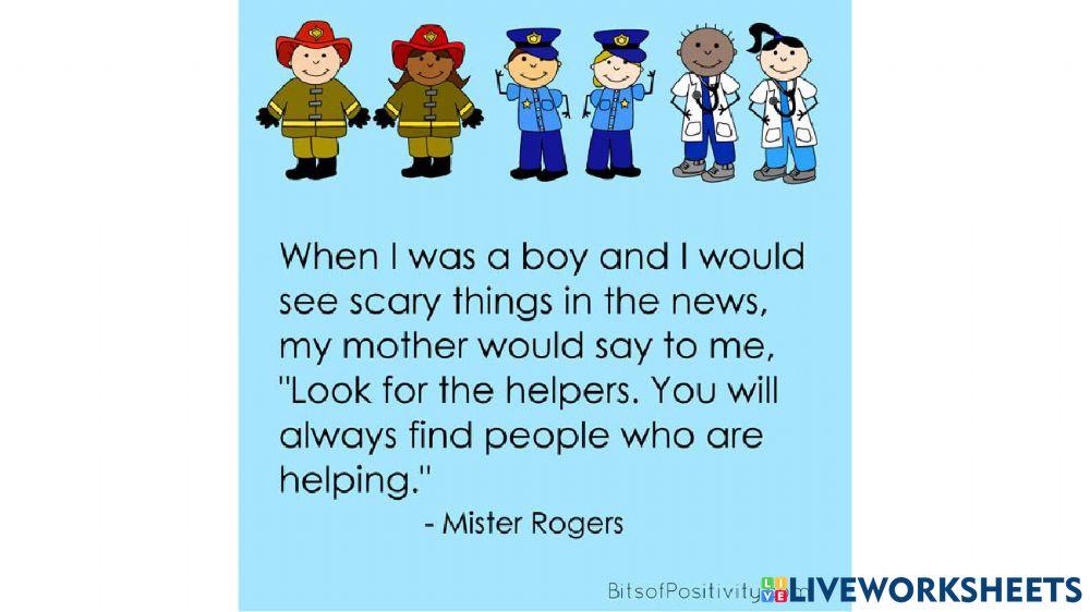 Look for the helpers