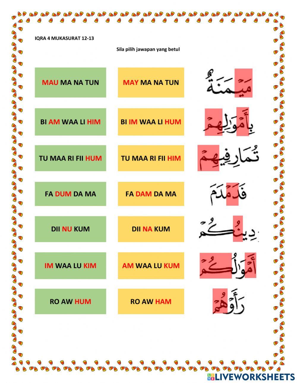 Iqra 4 mukasurat 12-13