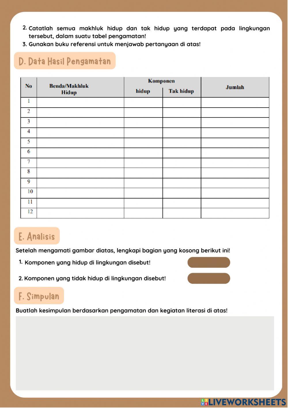 Interaksi Makhluk Hidup dengan Lingkungan