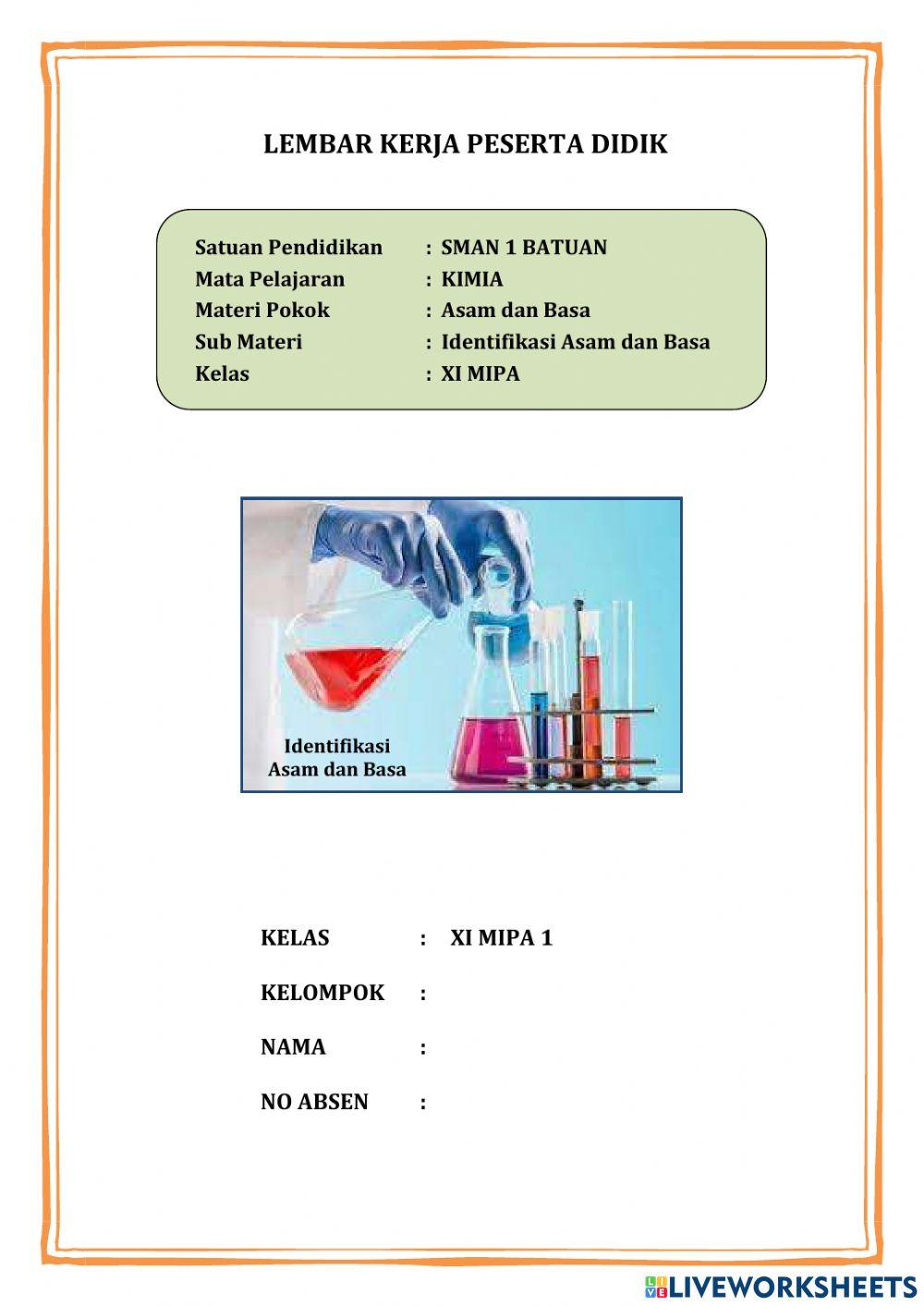 Identifikasi Asam dan Basa