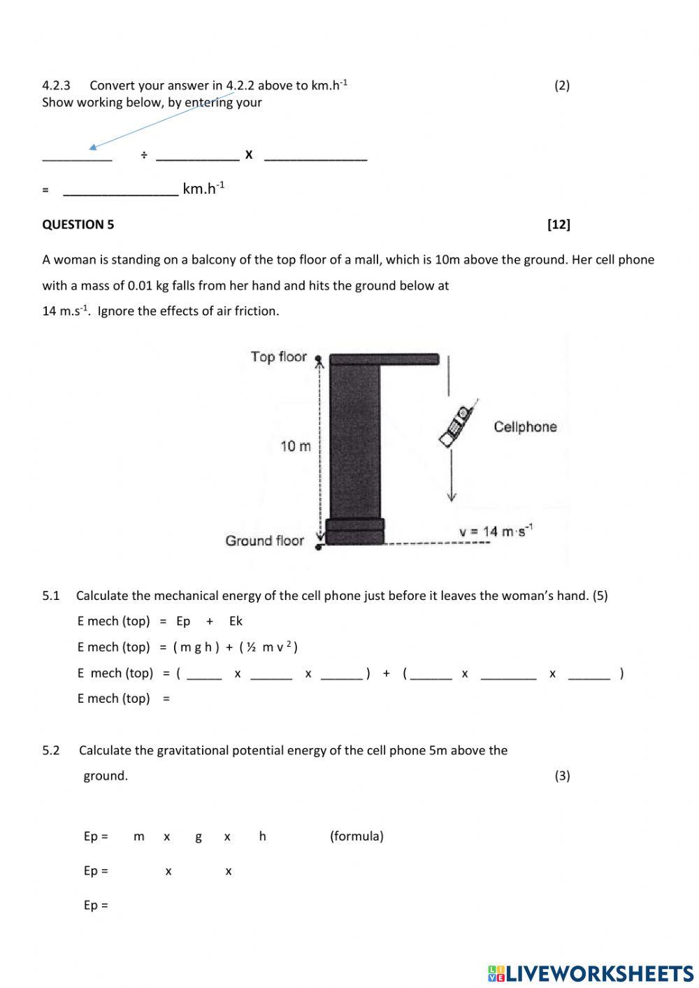 Mechanical Energy and The Mole