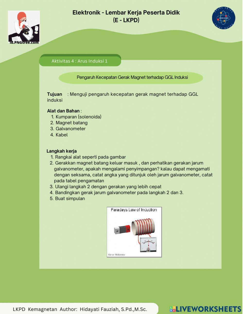 Faktor yang Mempengaruhi Arus Induksi
