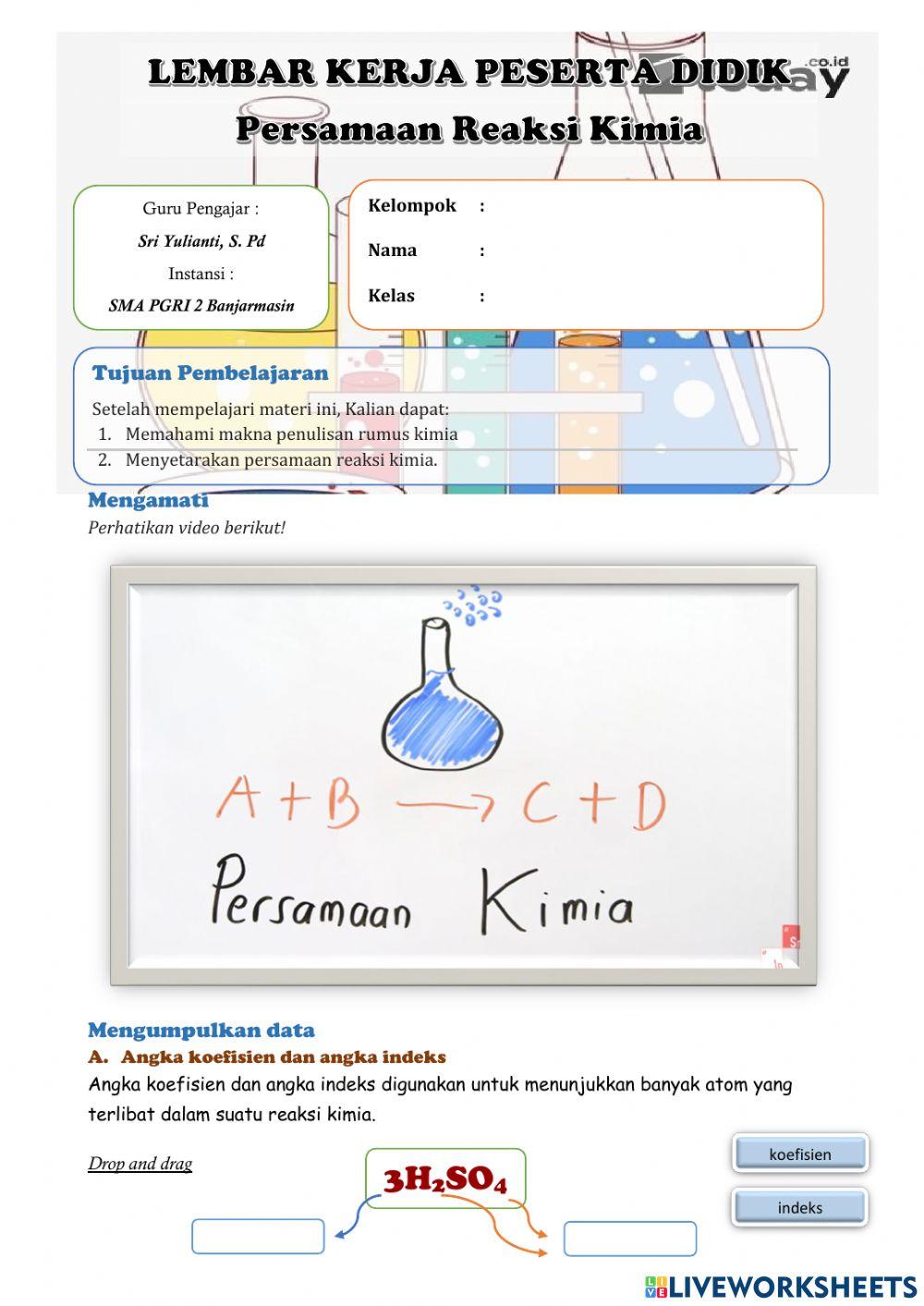 Persamaan Reaksi Kimia