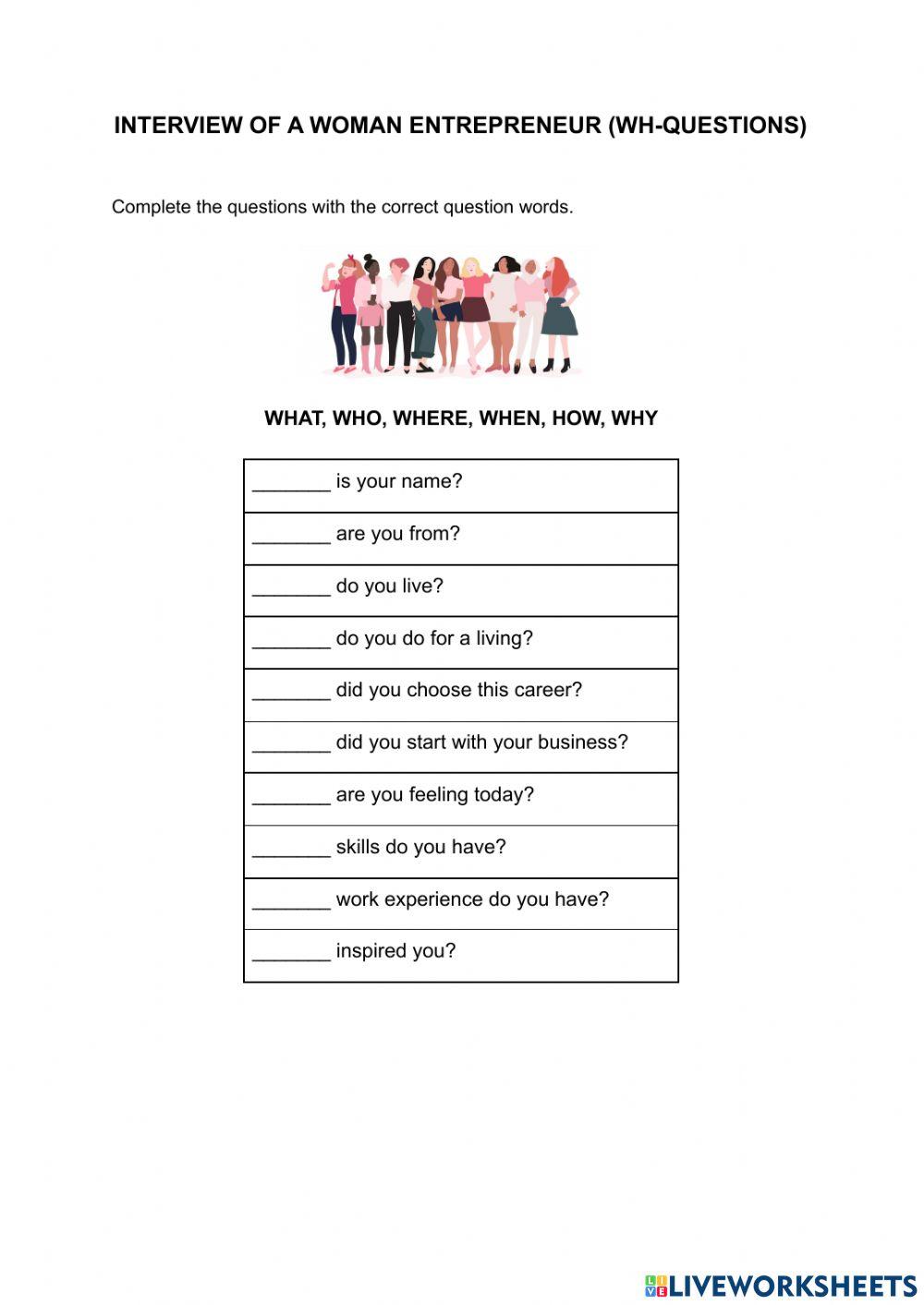 Intreview - Wh Questions