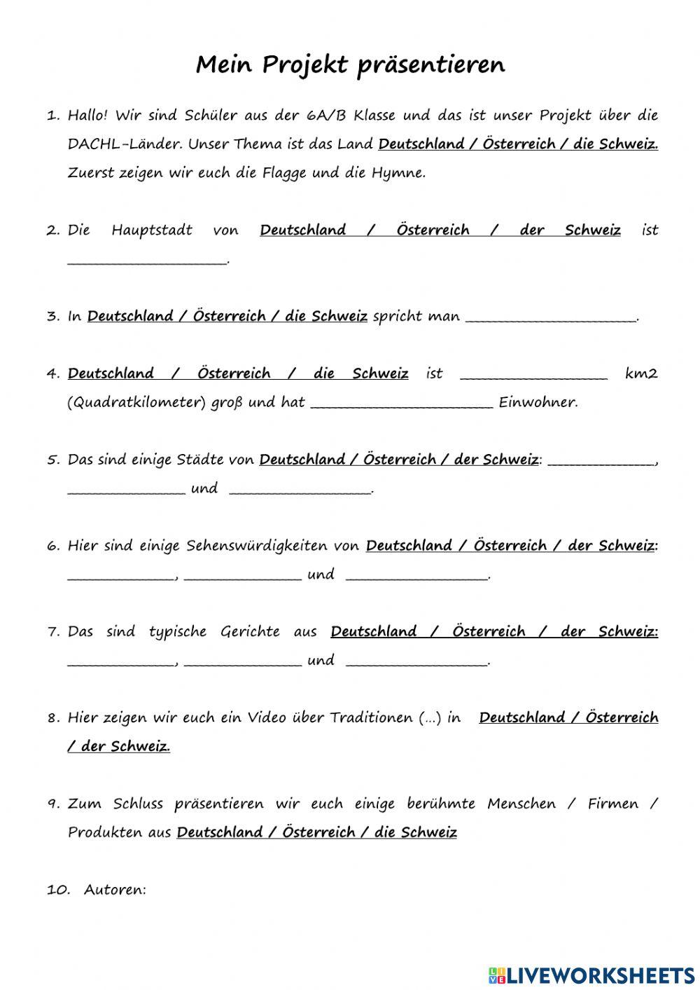 Mein Projekt präsentieren