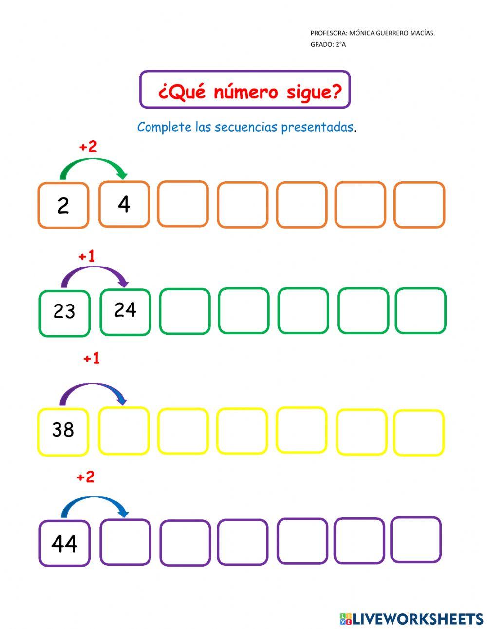 Secuencias numéricas