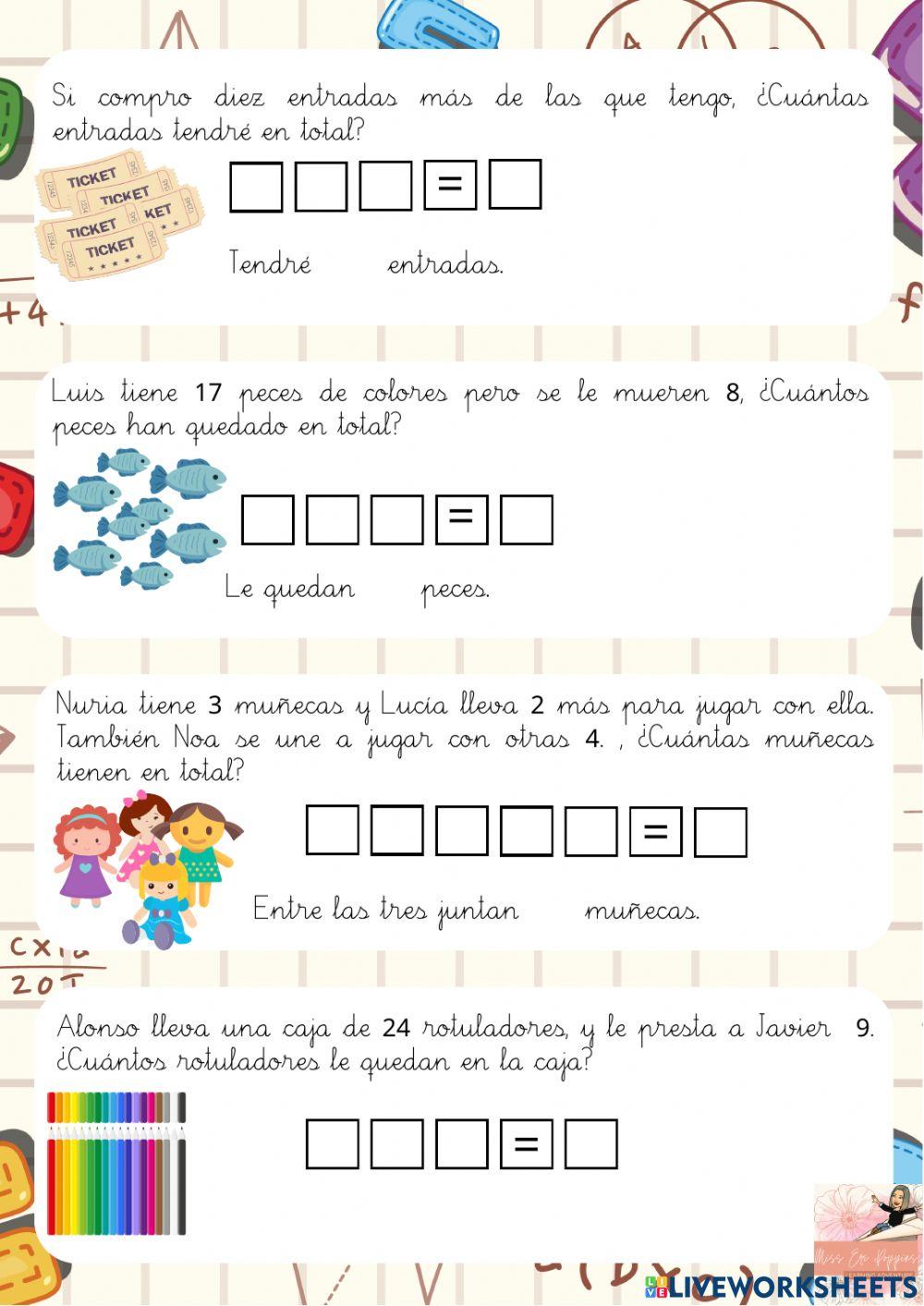 Problemas 1º primaria