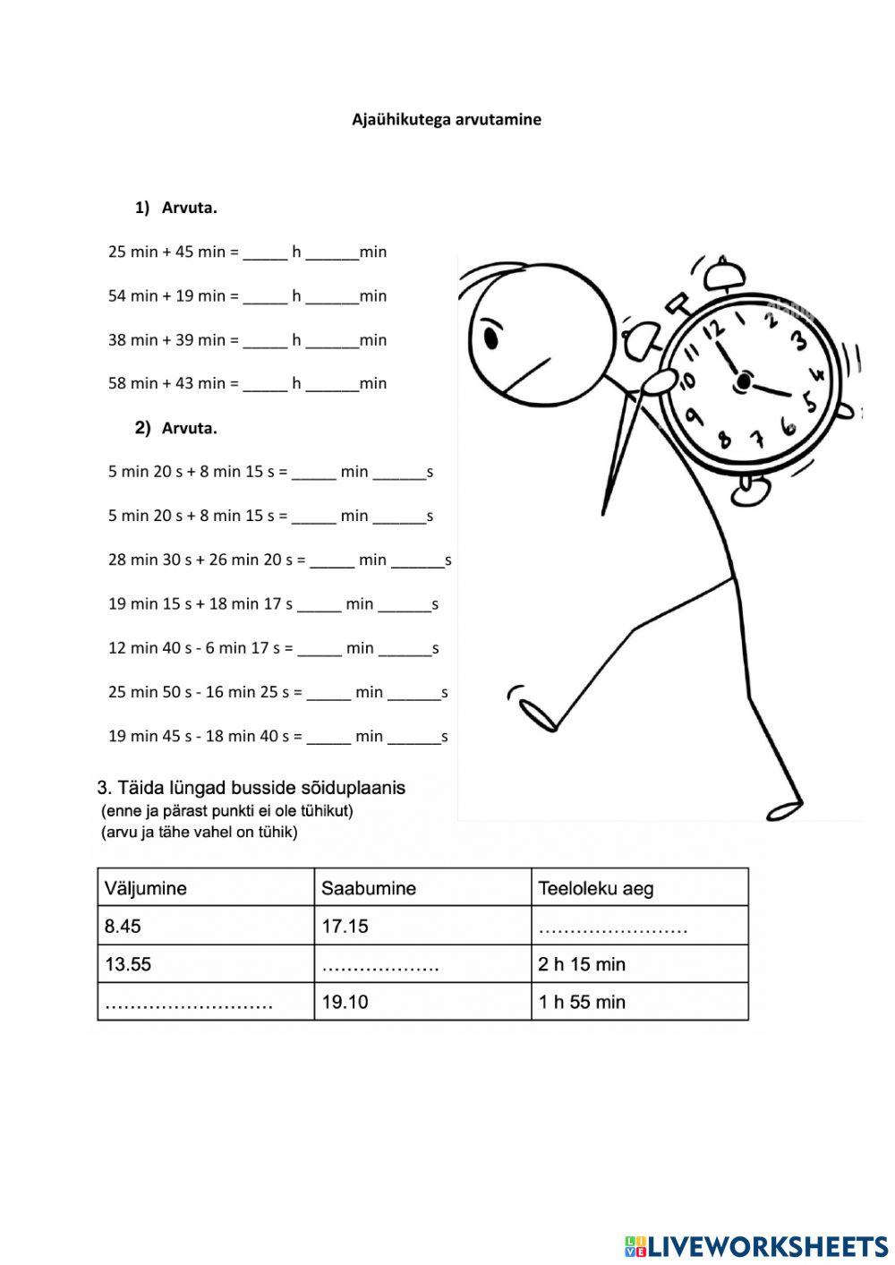 Ajaühikutega arvutamine