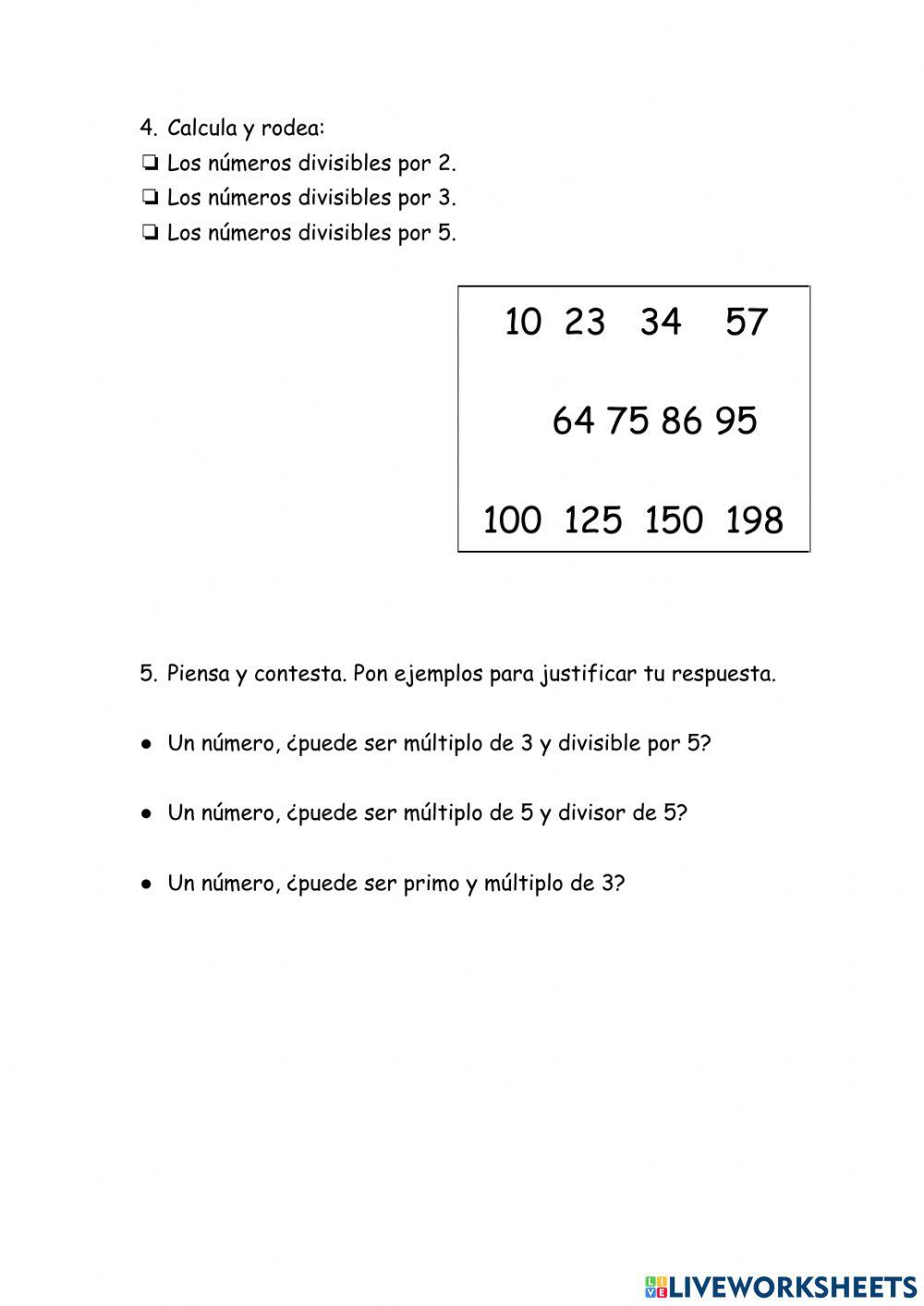 Examen de matemáticas