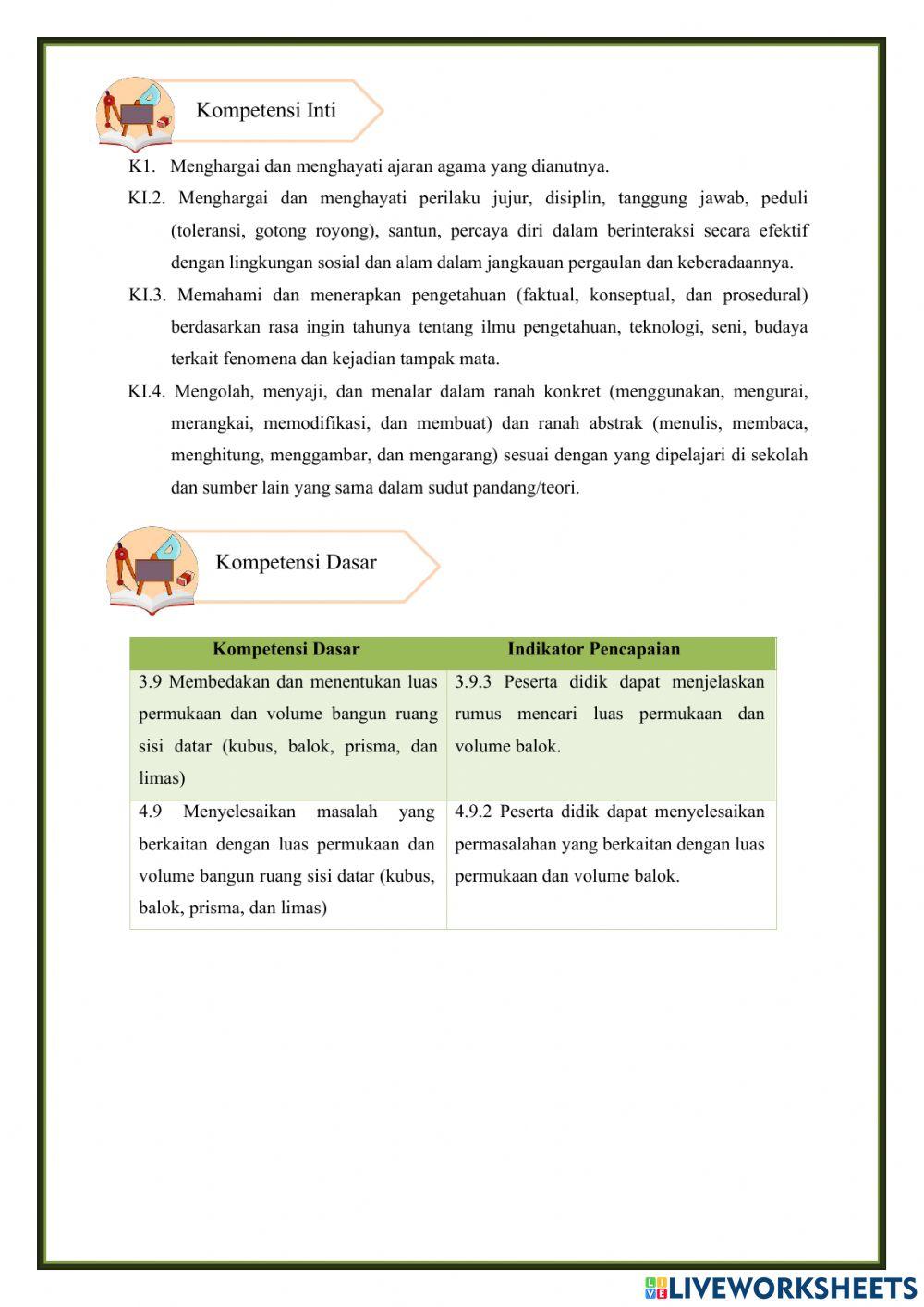 LKPD Bangun Ruang Sisi Datar Pertemuan 2