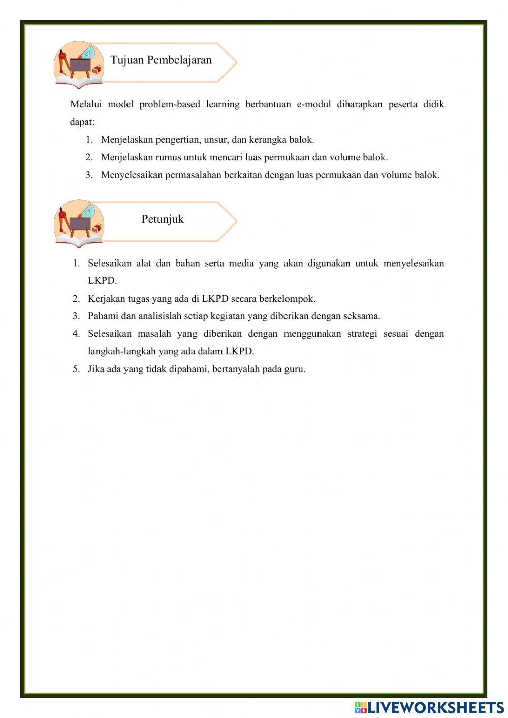 LKPD Bangun Ruang Sisi Datar Pertemuan 2