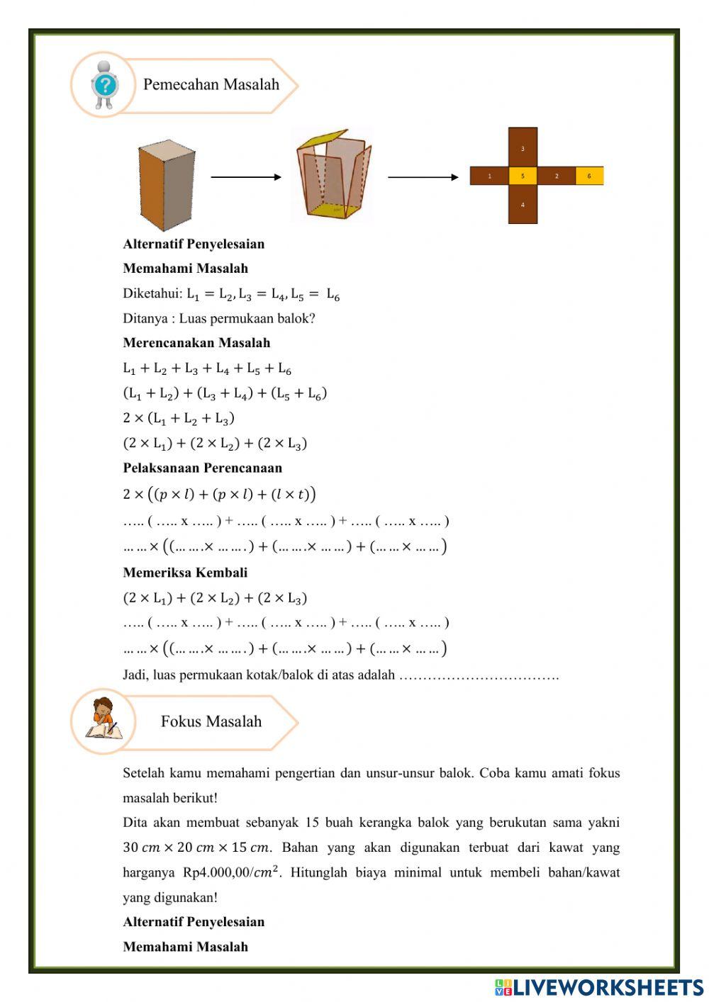 LKPD Bangun Ruang Sisi Datar Pertemuan 2