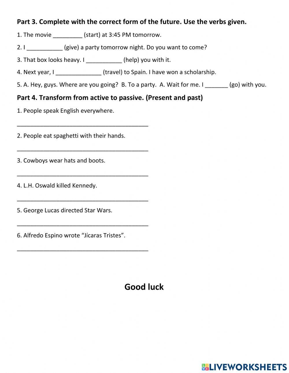 Final Test for Course 9