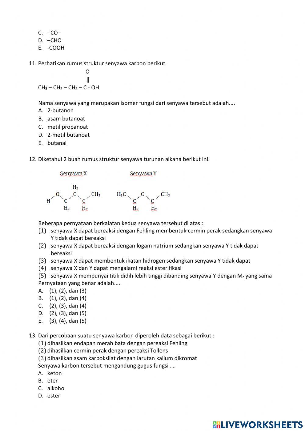 Senyawa Turunan Alkana