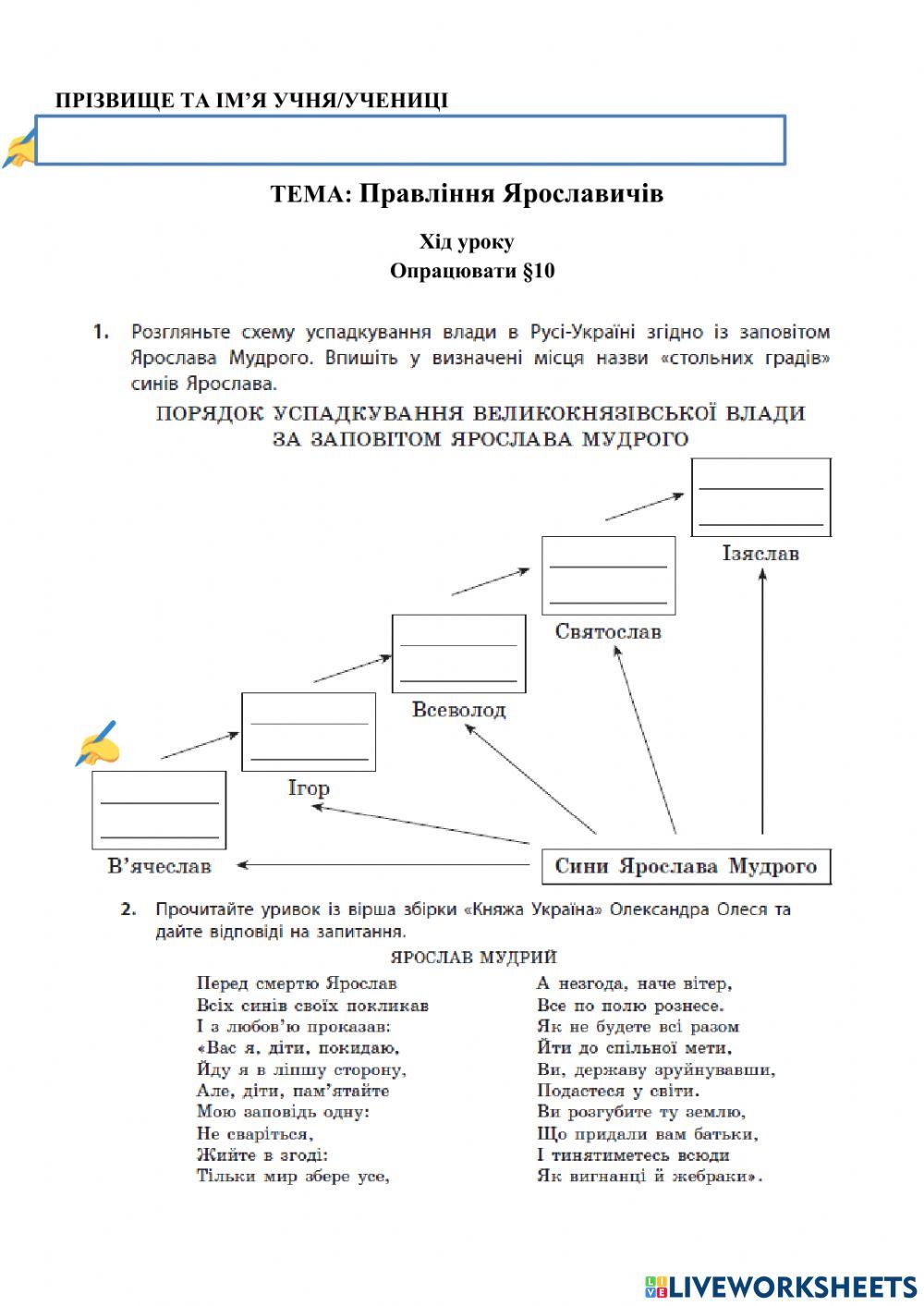 Правління Ярославичів