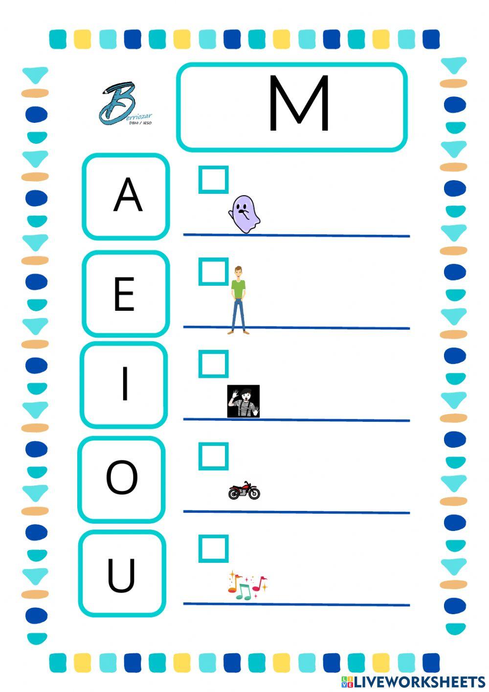 M silabako hitzak entzun eta idatzi