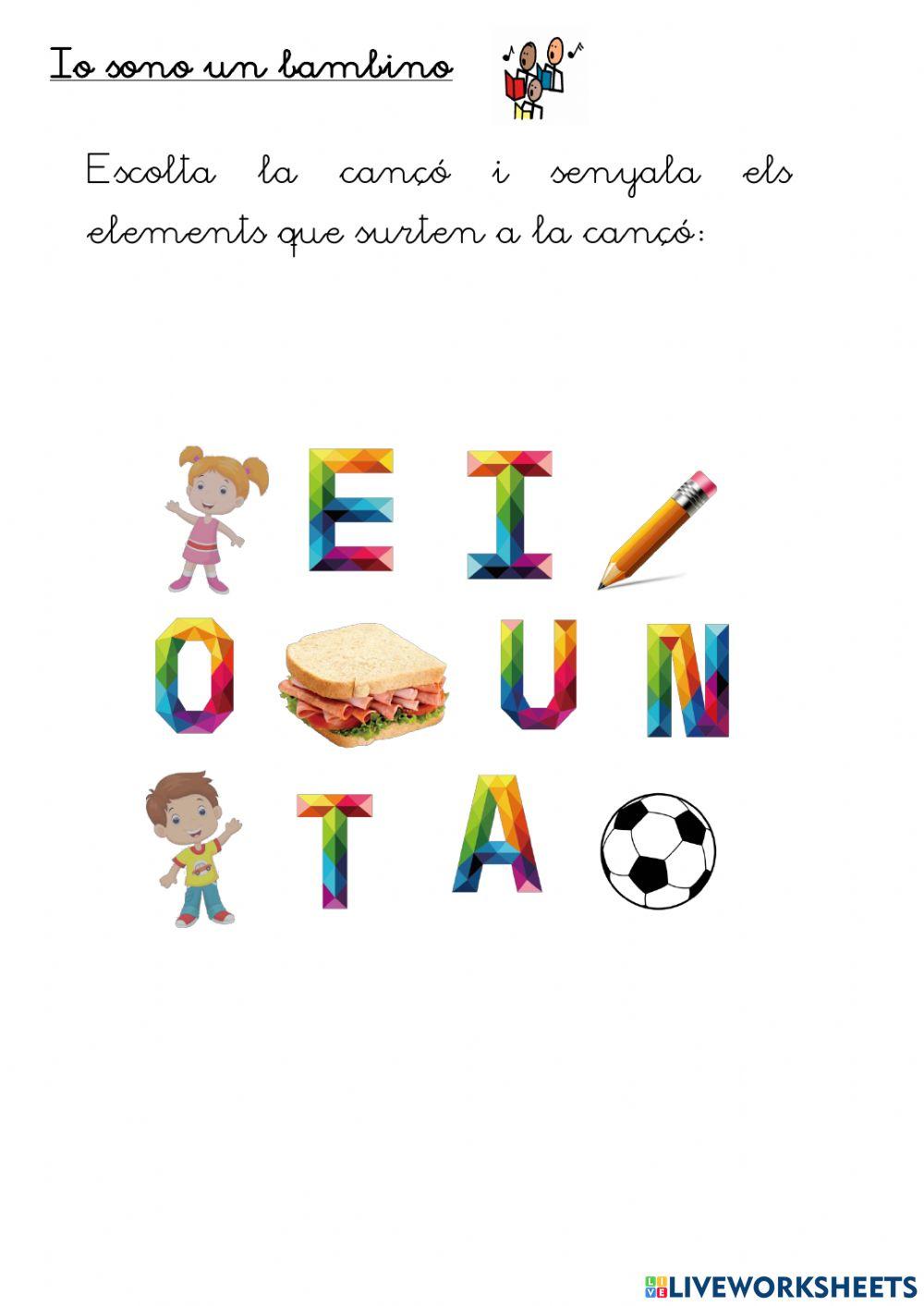 CANÇÓ - Io sono un bambino