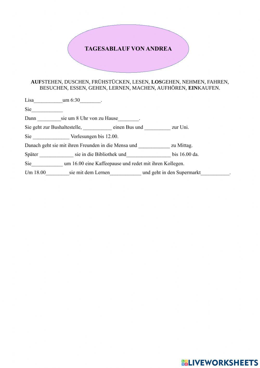 Tagesablauf