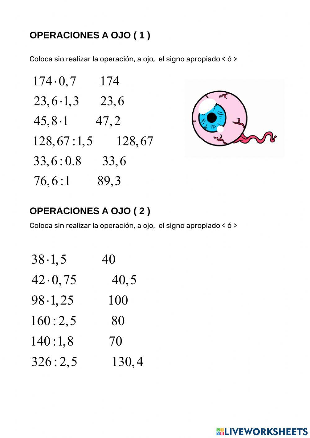 Razonamiento decimales