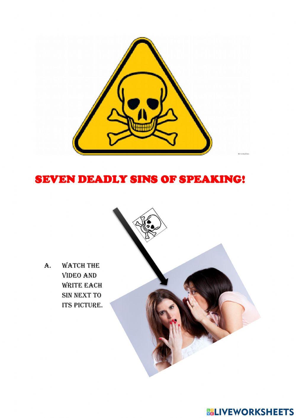 Seven deadly sins of speaking
