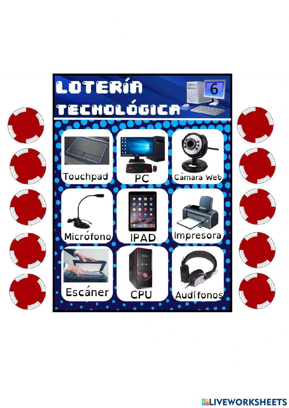 Lotería Tecnológica TABLAS 1-9