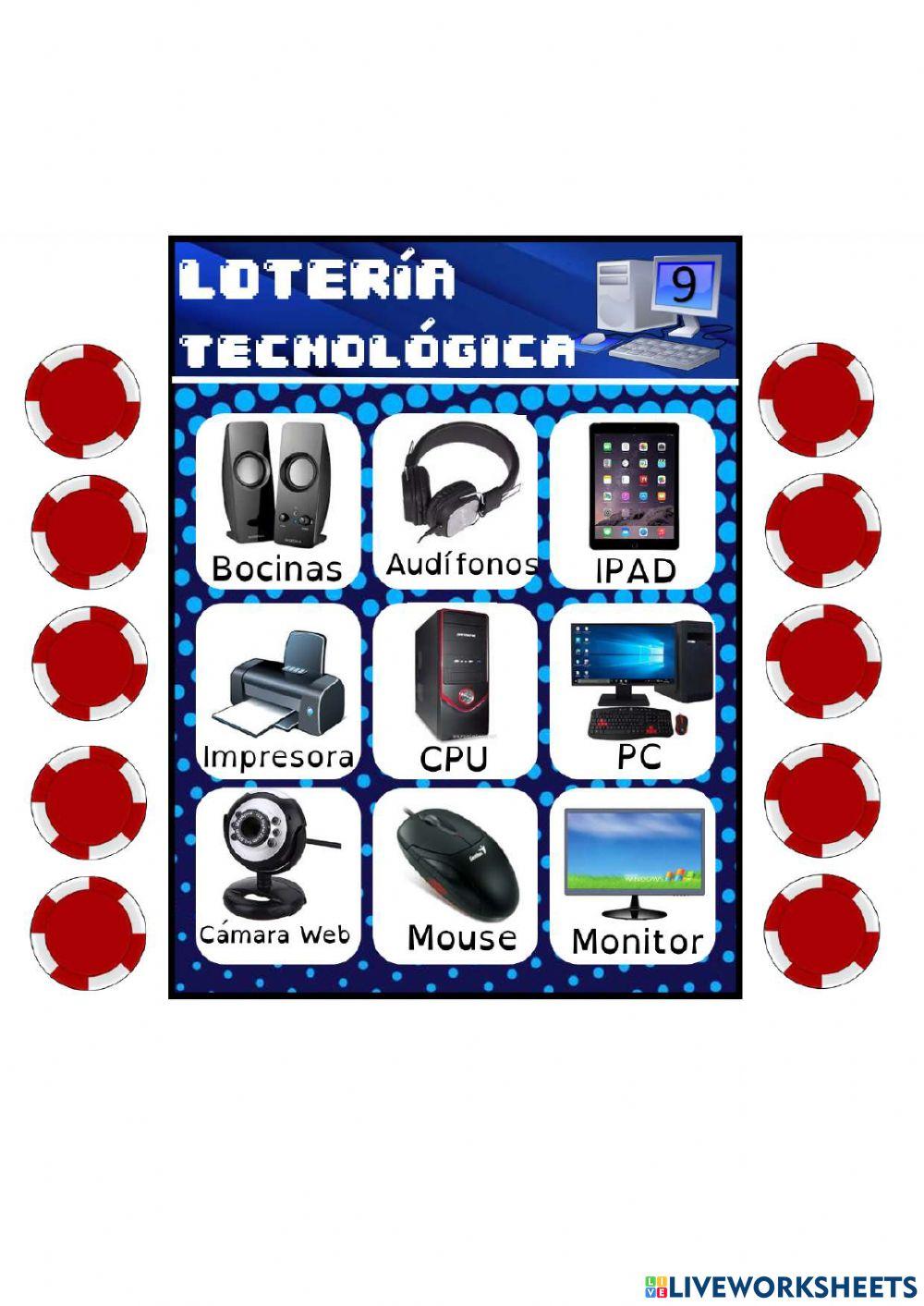Lotería Tecnológica TABLAS 1-9