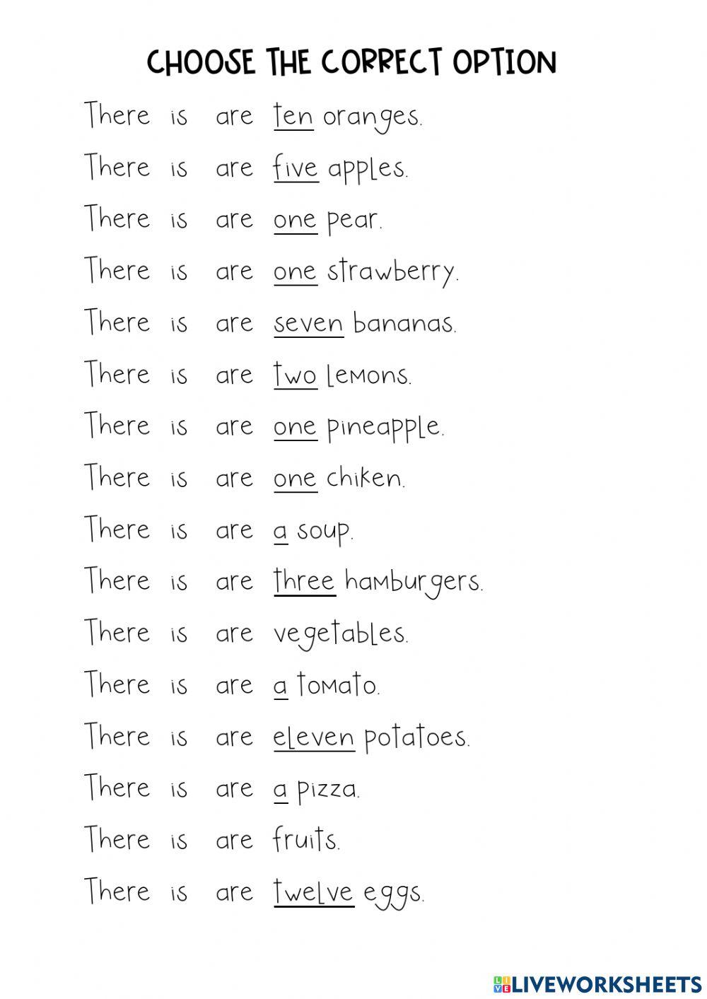 Food there is there are