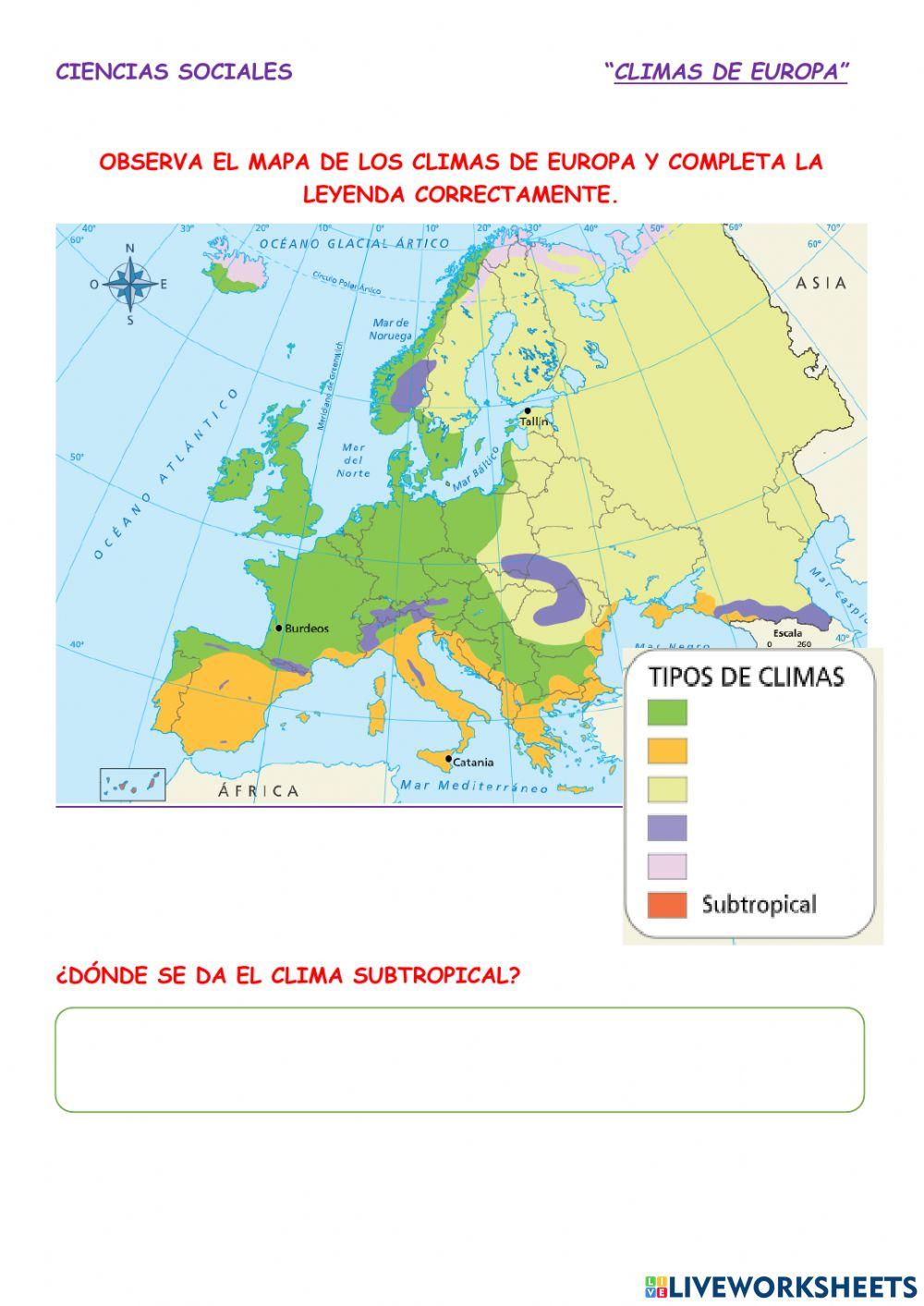 Climas de europa