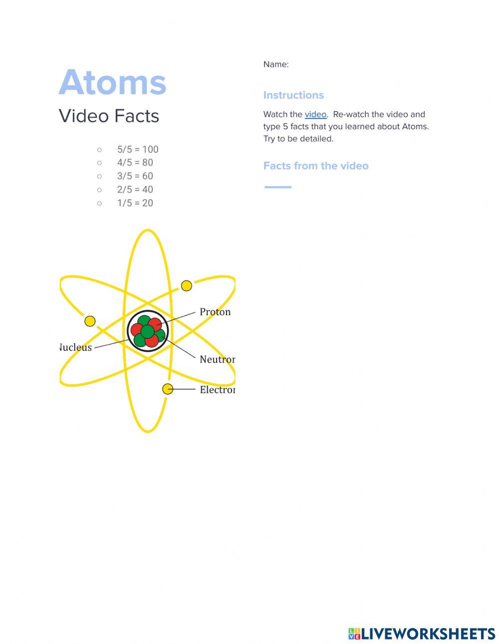 Atoms 5 Video Facts