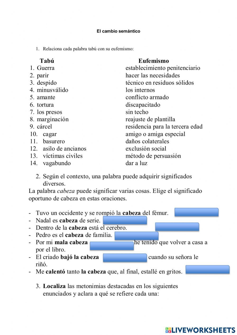 El cambio semántico. Connotación y denotación