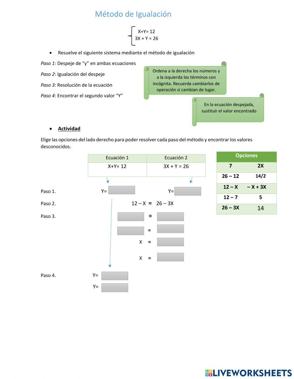 Método de Igualación