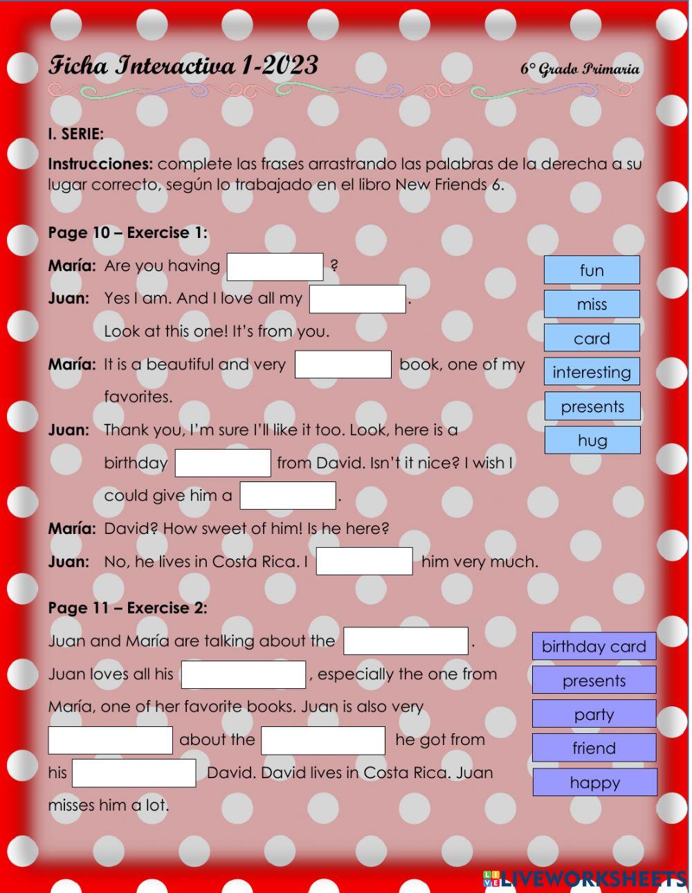 My friends 1. 6°-Ficha1-2023