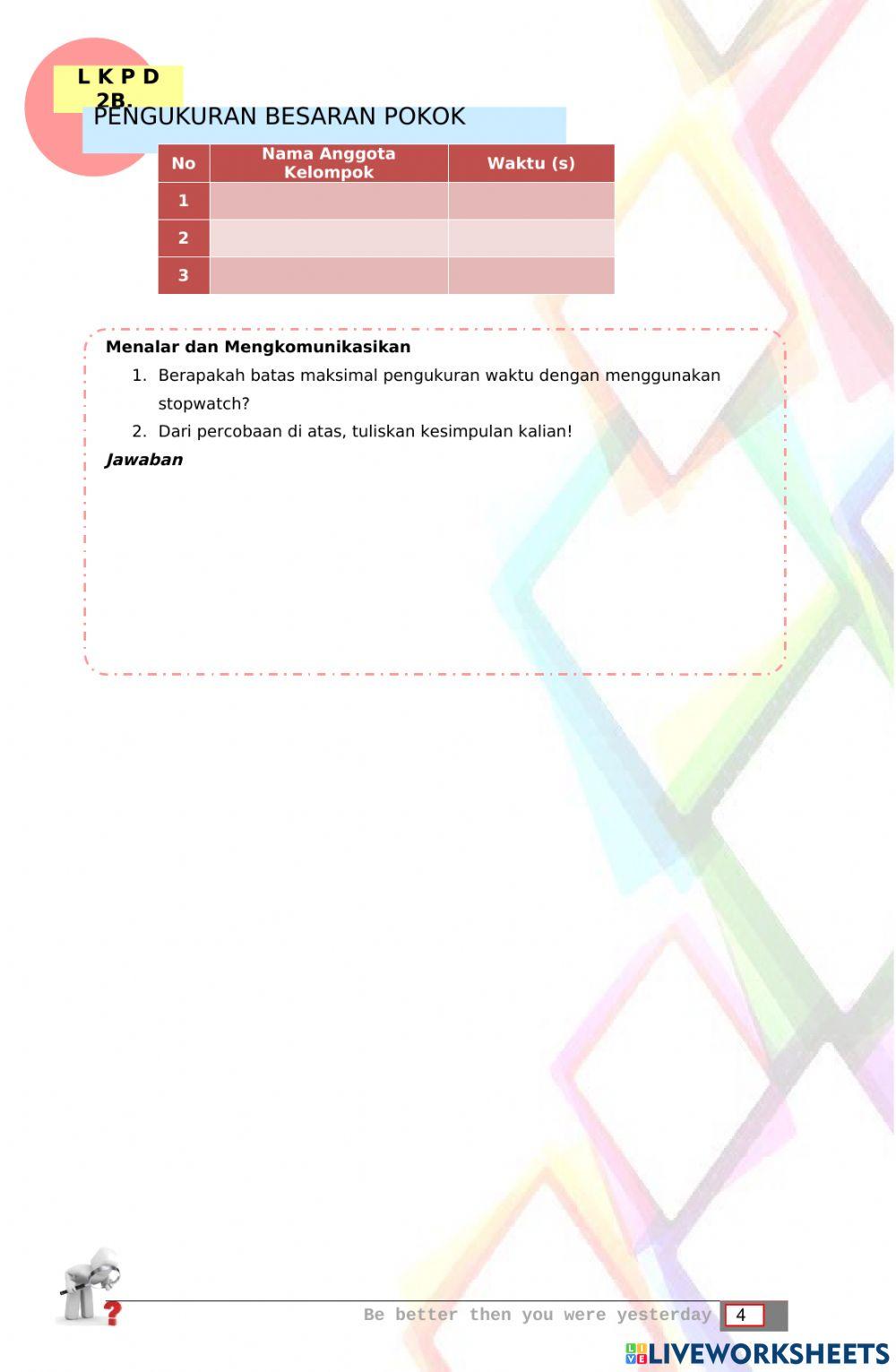 Pengukuran besaran dan satuan