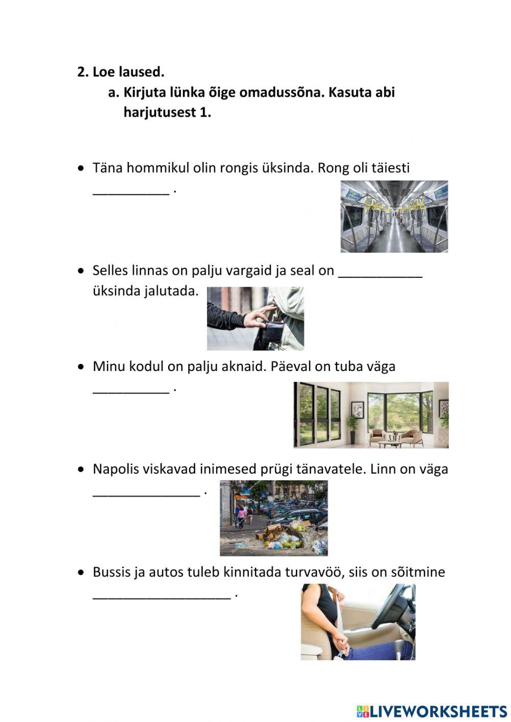 Vastandsõnad piltide