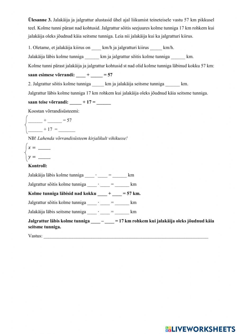 Iseõppepäeva ülesanded