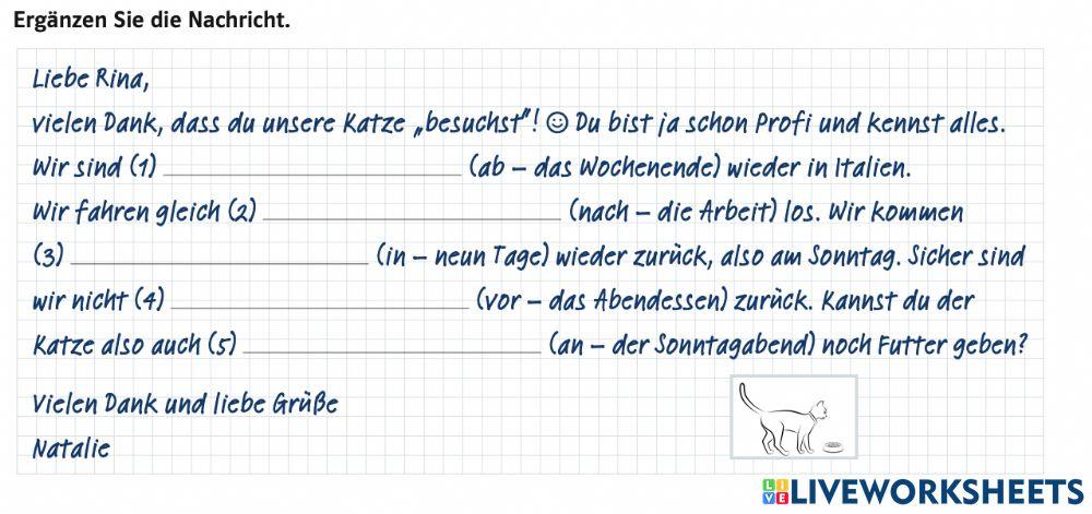 Bitte ergänzen Sie die Nachricht.