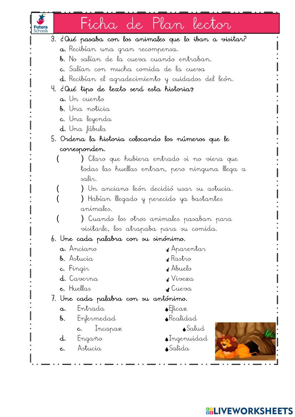 Fábula la zorra y el león