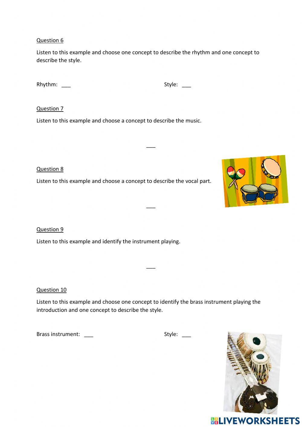 Exercise 7.6 Fundamentals Music Homework