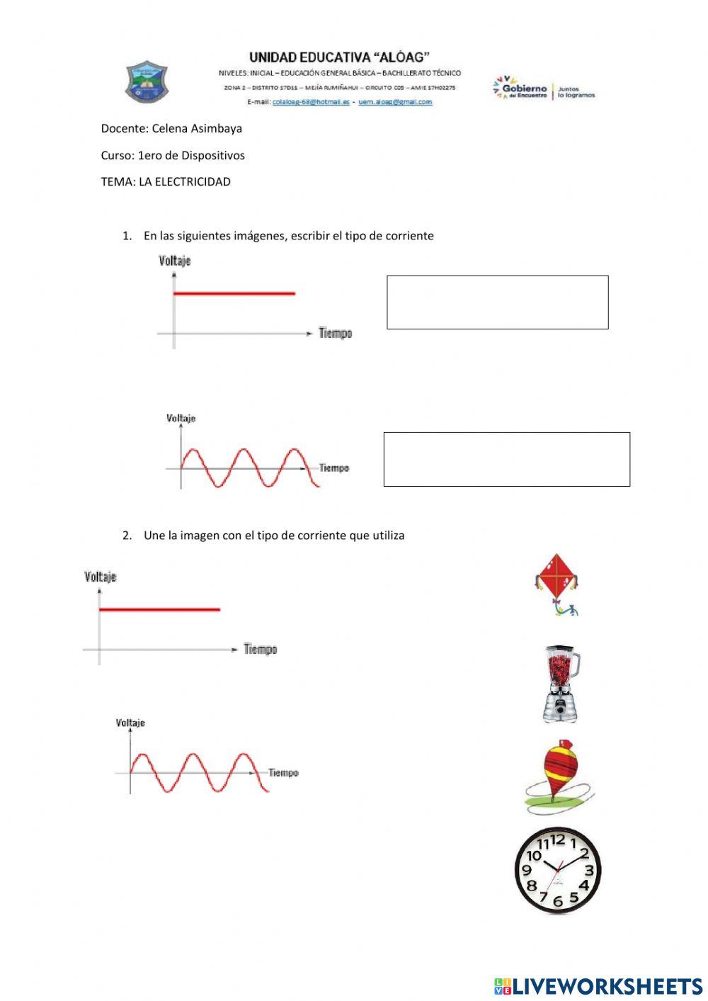Corriente alterna y corriente continua
