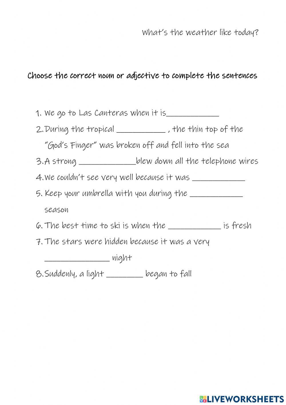 What's the weather like?