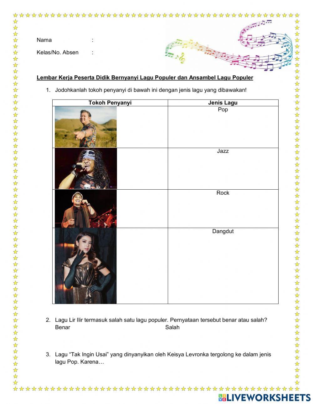 LKPD Seni Musik Sem 2 Kelas 9