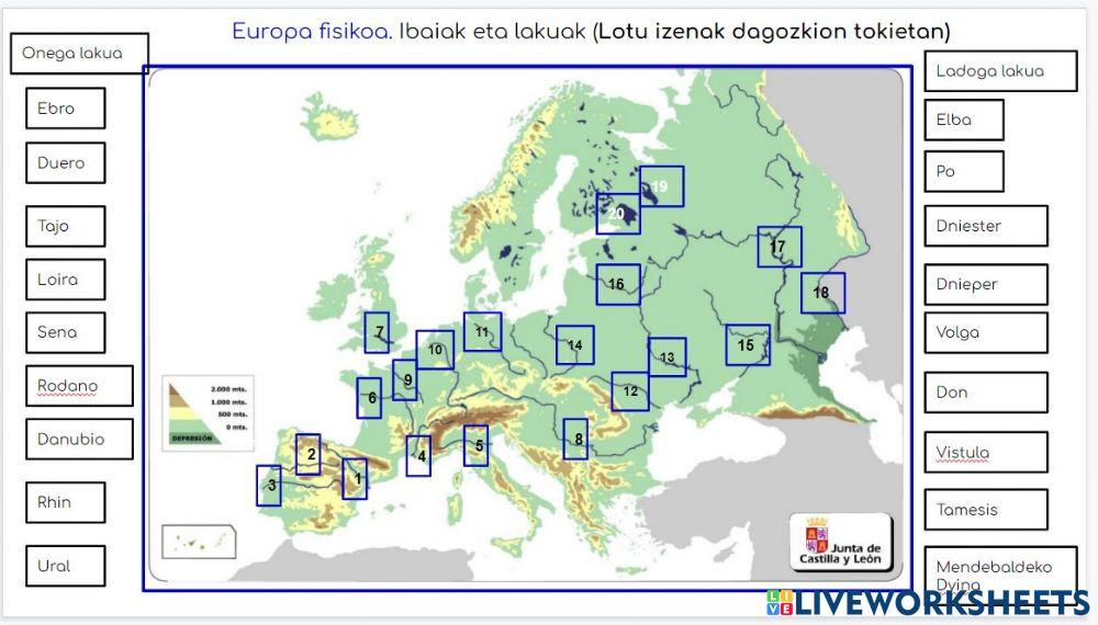 Europako ibaiak eta lakuak