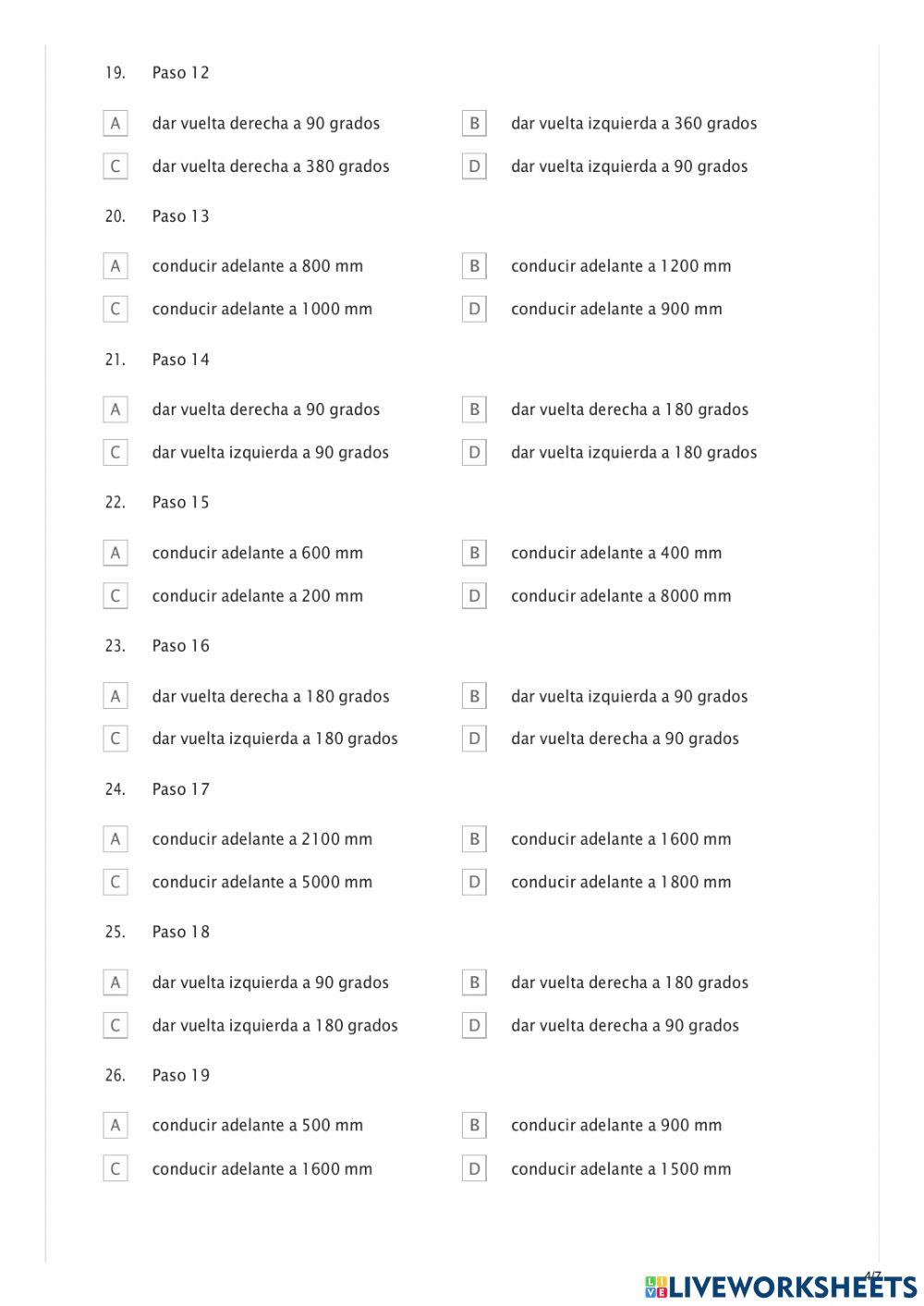 Exámen Quimestral El Prado